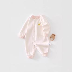Newborn baby jumpsuit spring and autumn and winter cotton newborn clothes autumn clothes for boys and girls baby climbing clothes