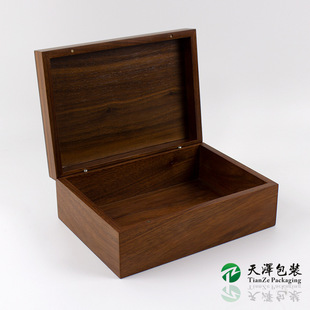 Black Walnut Wooden Packaging Box Wooden Flip Gift Box Matte Lacquer Tea Packaging Box