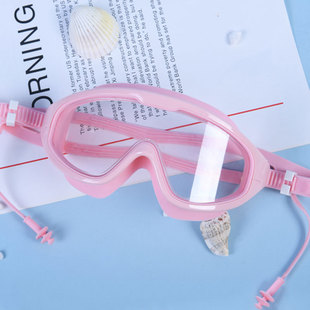 2023 new swimming goggles waterproof anti-fog large frame HD colorful swimming glasses men and women adult myopia diving equipment