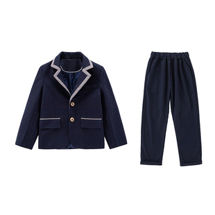 Korean-style Kindergarten Garden Clothes Children's Four-piece Suit School Uniform for Primary and Secondary School Students British Academy Style Autumn and Winter Suit Class Uniform