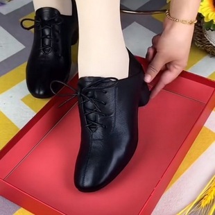 Brand Broken Size Dance Women's Shoes Leather Shoes 2024 Autumn New Single Shoes Women's Fashion Women's Shoes Mother Shoes Women's
