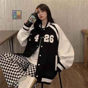 American Baseball Suit Women's Autumn and Winter 2022 New Korean Loose Jacket oversize Autumn Jacket Tide