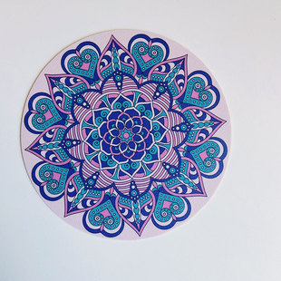 Ethnic Style Leather Place Mat Bohemian Style Printed Heat Insulation Mat Waterproof Oil Round Coaster Vintage Decorative Table Mat