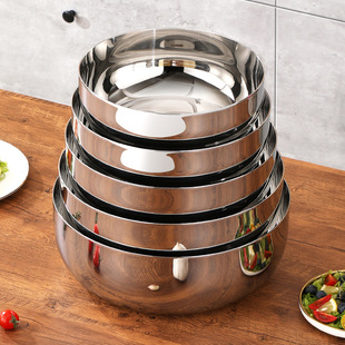 German 316 stainless steel and Basin deep kneading basin household kitchen egg washing vegetable noodles live basin soup basin