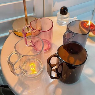 Household Gargle Cup Simple Dental Cup Transparent Plastic Dental Tank Ins Feng Shui Cup for Men and Women Couple Wash Cup