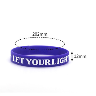 Amazon's Hottest 20 Sets of Monochrome Printed Wristbands European and American Adult Faith Cross Silicone Bracelets