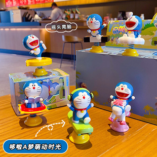 Симпатичные мультяшные настольные украшения подлинные Doraemon Shake Car Cooking креативные декомпрессионные украшения электромобиля