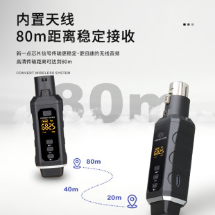 Professional U-segment wireless grenade microphone wired microphone to wireless musical instrument audio tuning cable transceiver