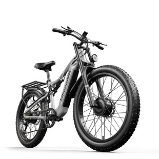 Shengmilo dual-drive electric bicycle 48V 17.5AH Samsung battery 7-speed dual disc brake 26-inch brushless