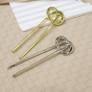 Europe and the United States cross-border hairpin Joker simple plate hair temperament alloy hairpin jewelry long hair U-shaped hairpin wholesale