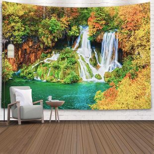 Nature Landscape Pattern Tapestry Personalized Tapestry Living Room Hanging Wall Background Decoration Bedroom Guest Room Home Tap