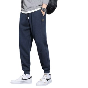 Casual sweatpants men's 2024 new spring and summer loose high-looking comfortable ankle-tied youth sports pants men's