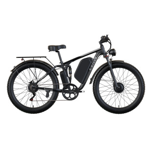 Factory wholesale double motor electric bicycle mountain bike 24*4.0 fat tire aluminum alloy cross-border a generation of hair