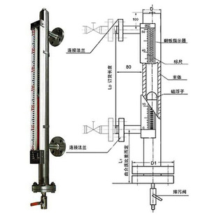 Magnetic Flap Level Gauge Water Level Gauge with Remote Alarm Magnetic Flip Stainless Steel Level Gauge Uhz304