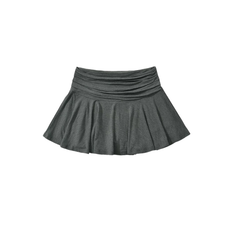 Pure Desire Hot Girl Low-Rise Pleated Skirt Women's Ballet Anti-Light Hem Irregular A- Line Skirt
