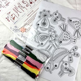 Трансграничная независимая станция FLOWER Stick and Stitch ручной вышивкой узор водорастворимая трансферная бумага