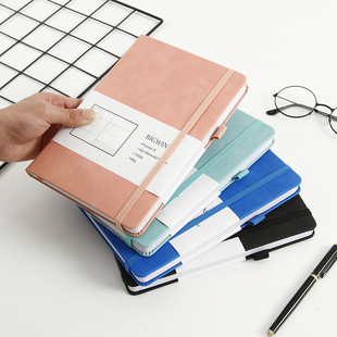 Sheep skin notebook strap notebook set blank plan book weekly schedule planning notebook