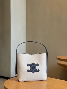 Niche Design Canvas Bag Commuter Large Capacity Bag Women's New Stylish Fashion Arc de Triomphe Shoulder Bag Tote Bag