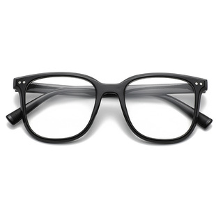 Rice Nail Large Frame Anti-Blue Light Glasses Plain Face Slimming All-match Men's and Women's Fashion Student's Myopia Finished Glasses