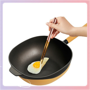 ✣ Maybaier Titanium Pot Maybaier Same Model Oulode Titanium Non-Stick Frying Pan Household Frying Spoon Non-Stick Durable