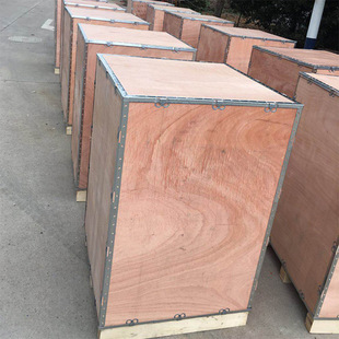 Plywood wooden box packaging steel belt removable steel edge box suitable for shipping logistics thickened plastic wooden box steel belt box