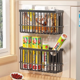 Kitchen Refrigerator Magnetic Absorbing Storage Rack Preservation Bag Paper Towel Artifact Side Gap Stiffing Products Preservation Film Storage Rack