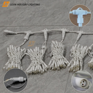 High voltage 220V waterproof LED curtain lights festival waterproof decorative lights always bright white rubber line waterfall light string