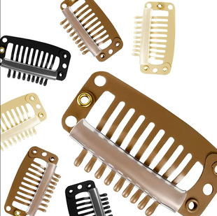 3.2cm Flatbed Hair Reissue Block Clip Elastic Wig Hat Pet BB Clip Accessories Tools Boxed