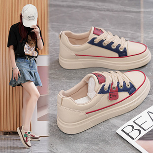 Women's Shoes Autumn Explosions Casual Sports Sneakers Women's 2024 New All-match Flat Leather Lightweight White Shoes Q63