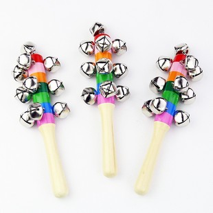 Colorful Rattle Children's Baby Educational Rainbow Hand Rattle Colorful Cross Rattle Infant Early Childhood Education Toys