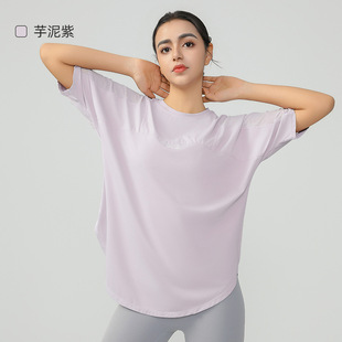 New Sports Top Fashion Brand Women's Short-sleeved Summer Loose Yoga Clothes Running Breathable plus size Blouse Fitness T-shirt