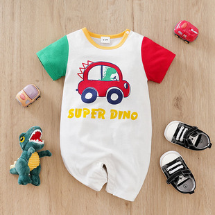 Summer short-sleeved baby jumpsuit cross-border wholesale class A baby romper sweet cute newborn romper wholesale