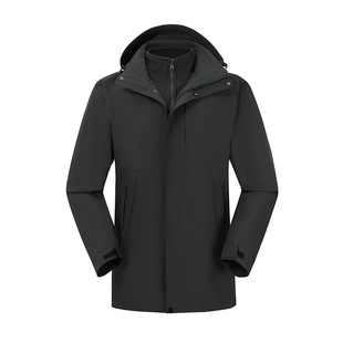 New Outdoor Jacket Three-in-One Two-Piece Waterproof Windproof Warm Moisture Permeable Hiking Suit for Men and Women