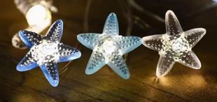 New marine series copper wire lamp pendant seahorse starfish turtle shell fastener led copper wire lamp string factory outlet