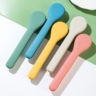 Contrast color new tableware box new color creative portable lid plastic tableware box tableware box three-piece set