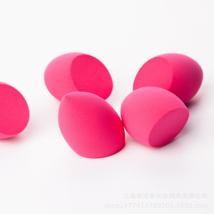 Oblique cut edge beauty makeup egg in stock flocking super soft and comfortable makeup egg wholesale water becomes bigger without stuck powder makeup egg