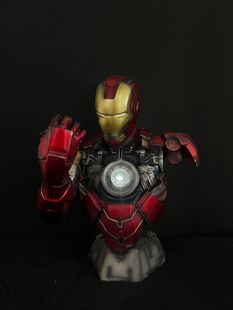 Мстители серии Marvel Железный человек MK6 бюст светящийся ультра-качественная смола GK ручная модель