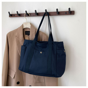 Ins Korean style high-end commute tote bag all-match women's one-shoulder canvas bag cloth bag wholesale foreign trade