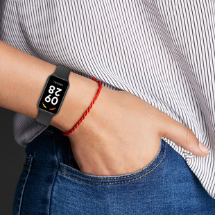 Подходит для Xiaomi Band 8Active ремешок красный браслет Mi Redmi 2 резиновый ремешок