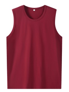 Summer Sleeveless T-shirt Men's plus size Pure Cotton Loose Plus Size Fat Man Fat Man Special Sports Casual Big Vest