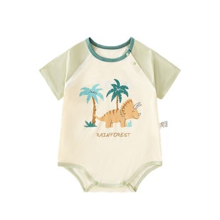 Baby's Summer Short-sleeved Bag Fat Clothes Ice Doraemon Ripper Newborn Baby's Ultra-thin Breathable Triangle Climbing Clothes