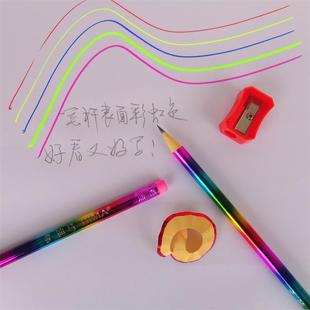 Spot 12 bags with eraser rainbow hb pencil cute children children Primary School writing pencil wholesale