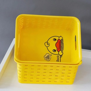 Printable Logo Storage Basket Yellow Duck Storage Basket Paper Towel Wipe Storage Basket Plastic Basket Sundries Storage Basket
