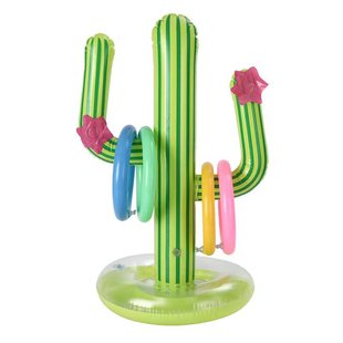 Factory Direct Sale Pvc Inflatable Cactus Ring Toss Toy Throwing Game Ring Toss Toy Cactus Party
