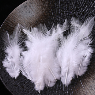 Wholesale 4-6 white pointed feather color chicken feather diy handmade jewelry crafts dream catcher clothing decoration materials