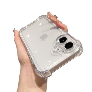 Простой и прозрачный применимый Apple 16 чехол для телефона новый iphone16promax силикон все включено анти-падение 16pro