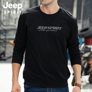JEEP SPIRIT утолщенный свитер мужской зимний брендовый пальто с круглым воротником однотонный Повседневный Спортивный Теплый свитер