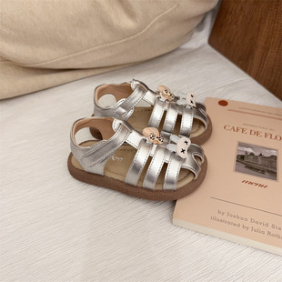 2025 Summer New Baby Toddler Shoes Korean Style Girl Toddler Princess Sandals 0-3 Years Old Cute Toe Sandals Trendy