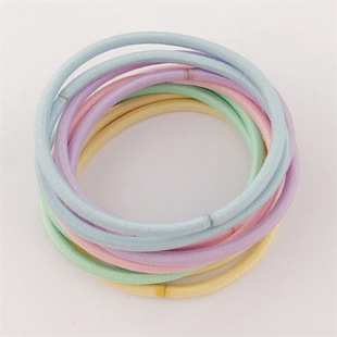 2013 New Korean style colorful hair rope macaron basic hair band girl tie hair base rubber band hair rope