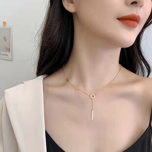 LOVSKAYA/Lokaya titanium steel necklace clavicle chain women's non-fading LOVE fashion style